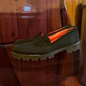 Pas de Rouge black suede loafer, almost new!